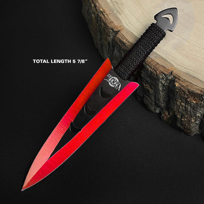Target Master 6 PC 6" Overall Arrow Head Red Throwing Knife Set