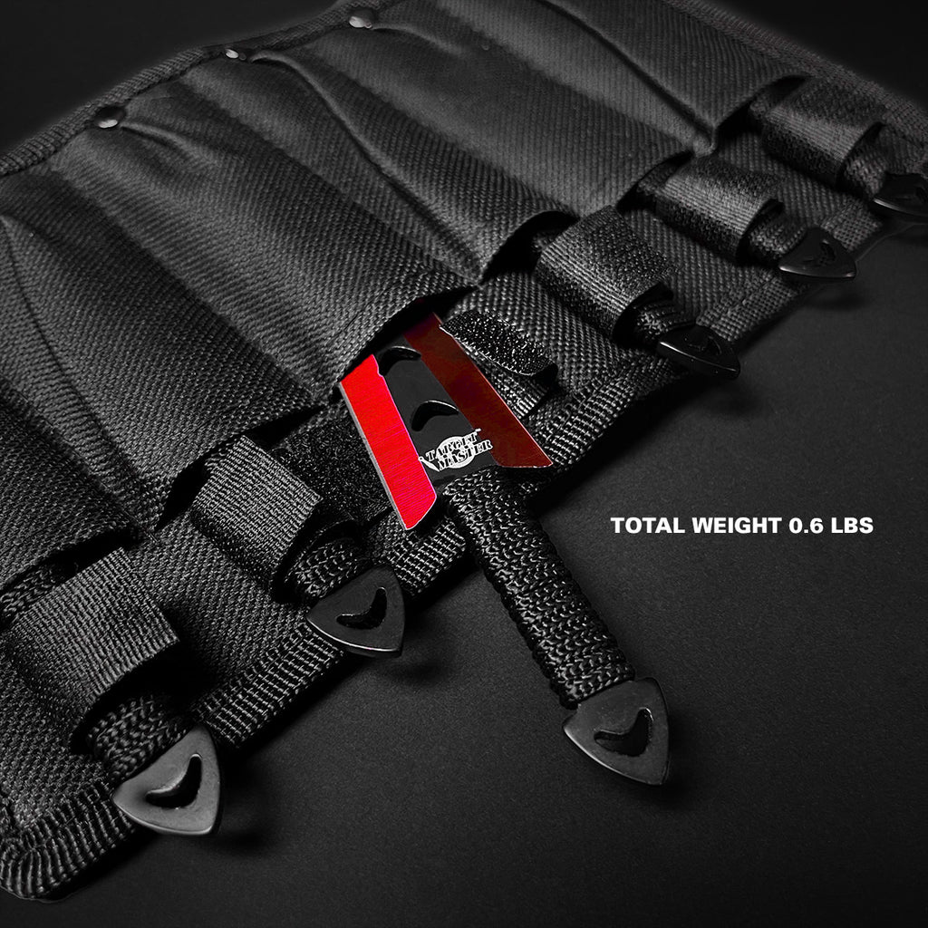 Target Master 6 PC 6" Overall Arrow Head Red Throwing Knife Set