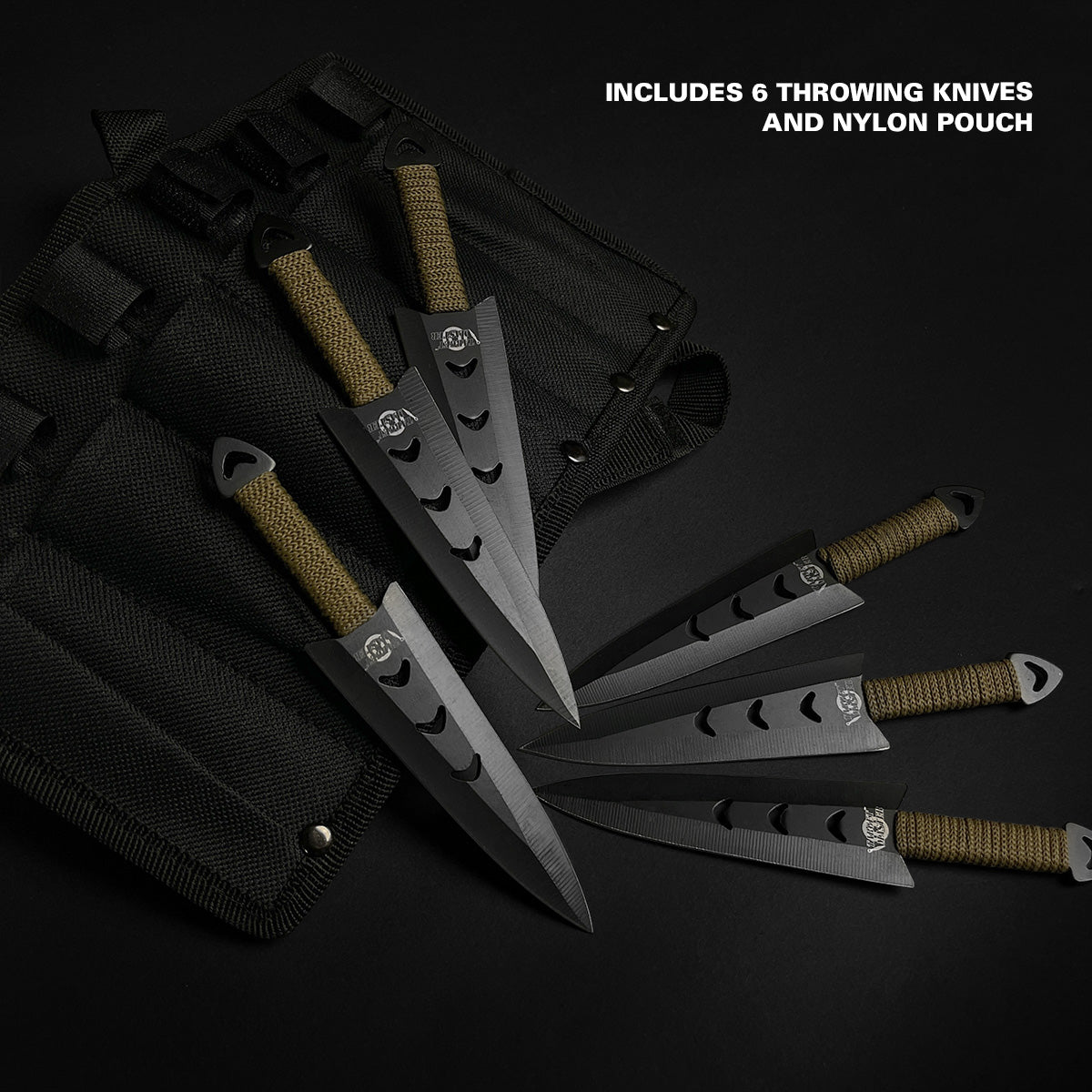 Target Master 6 PC 6" Overall Arrow Head Throwing Knife Set