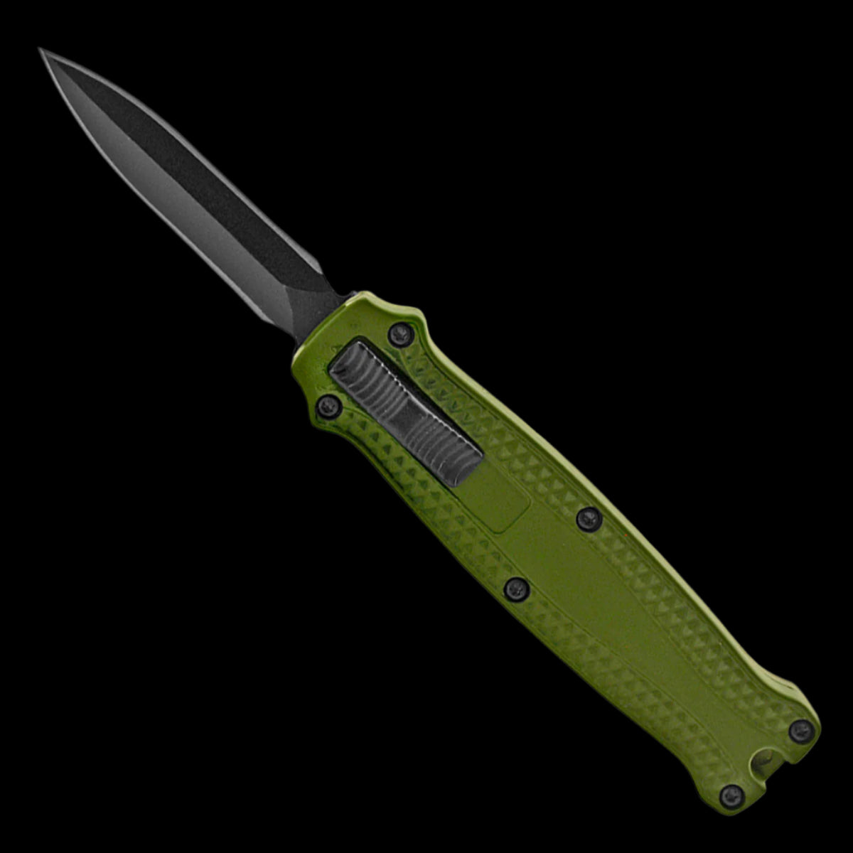 Mini OTF Knife - Green Automatic OTF Knife - Double Edge Blade