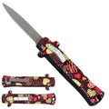 Mini OTF Knife - Pink Hearts Handle