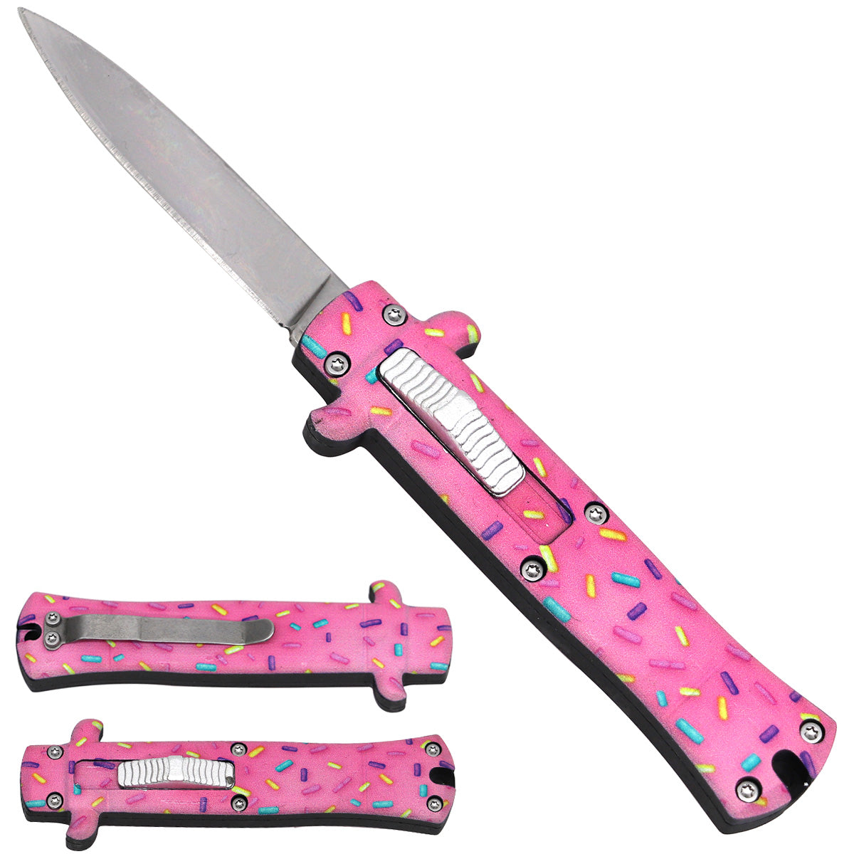 Mini OTF Knife - Donuts Handle