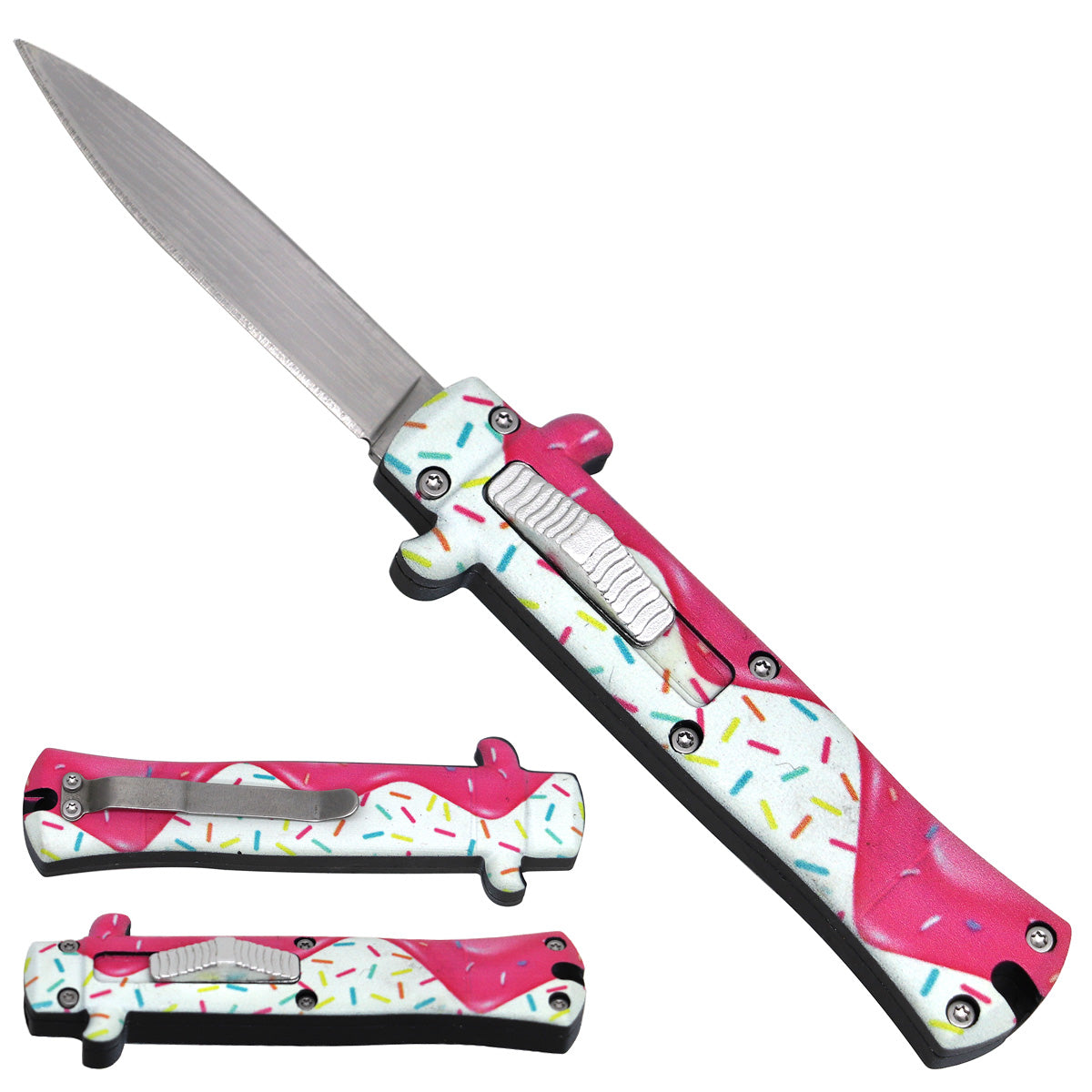 Mini OTF Knife - Donuts 2 Handle