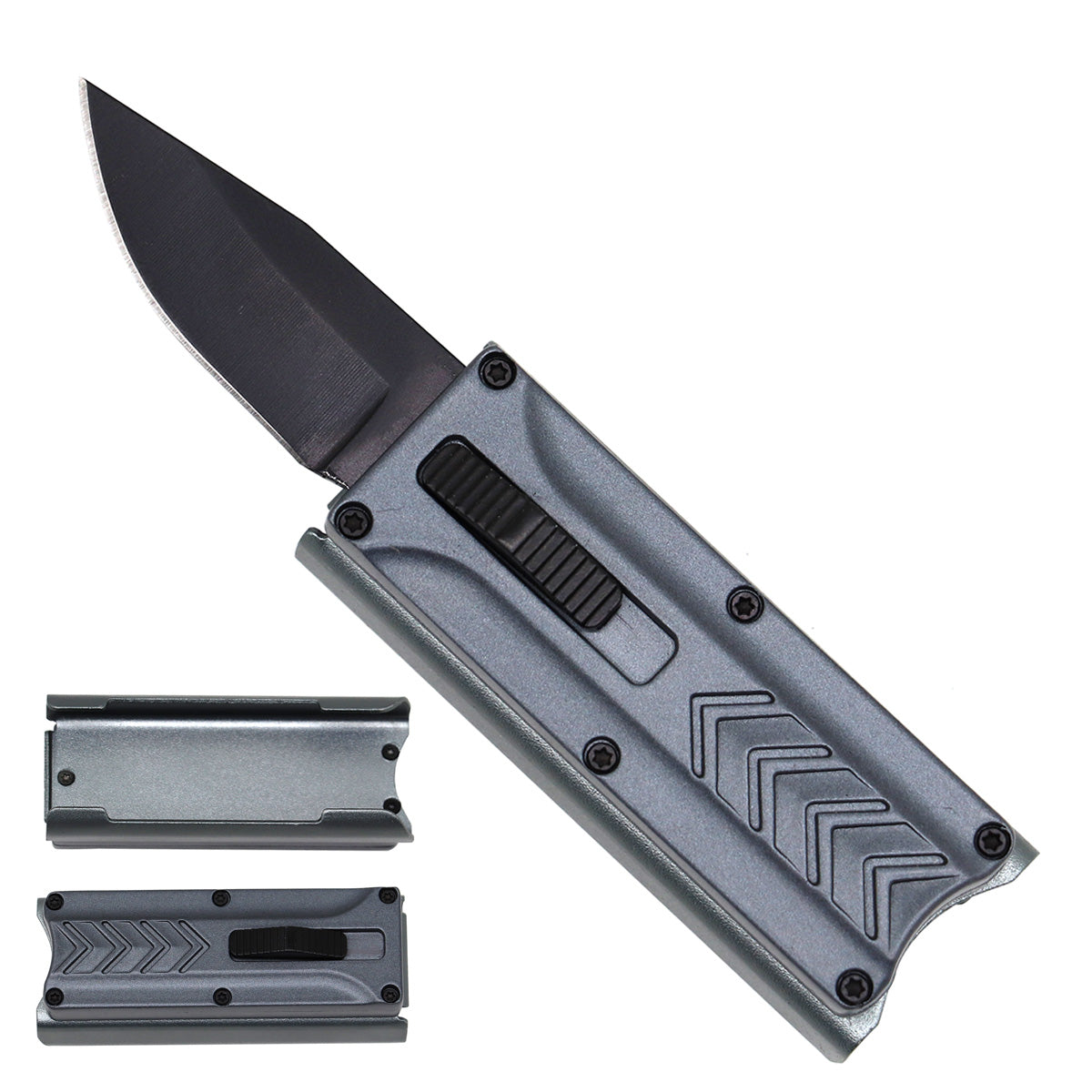 Gray Mini OTF Knife Lighter Case