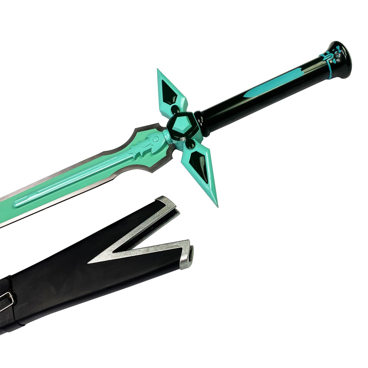 42"  Blade Anime Green Long Sword w/ Wooden Sheath