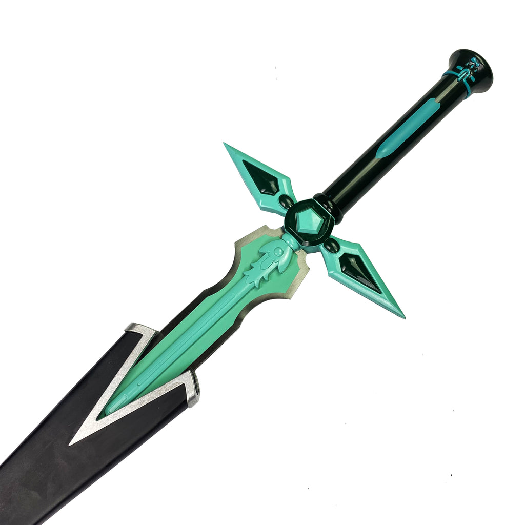 42"  Blade Anime Green Long Sword w/ Wooden Sheath