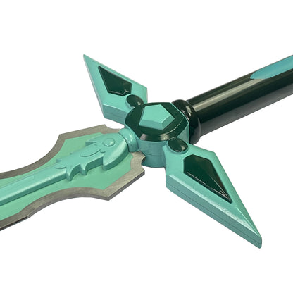 42"  Blade Anime Green Long Sword w/ Wooden Sheath