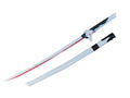27" Blade White Fantasy Samurai Sword Katana w/ Wood Scabbar
