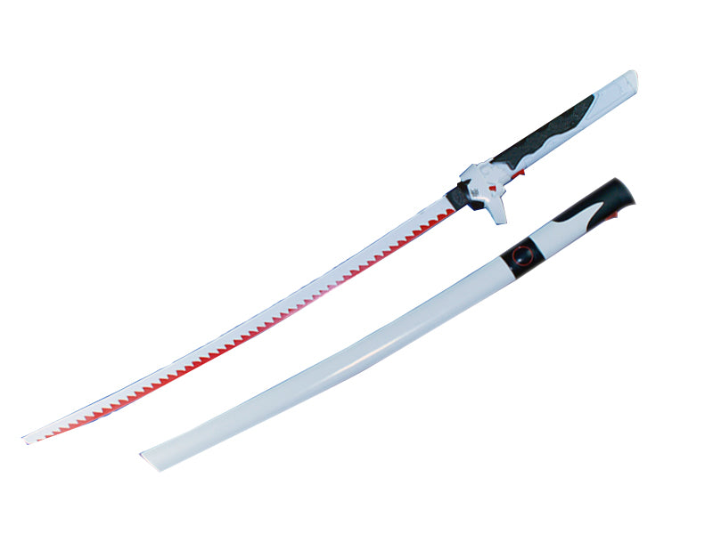 27" Blade White Fantasy Samurai Sword Katana w/ Wood Scabbar