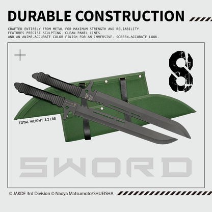 Officially Licensed  Kaiju No. 8 Metal Hoshina's Swords