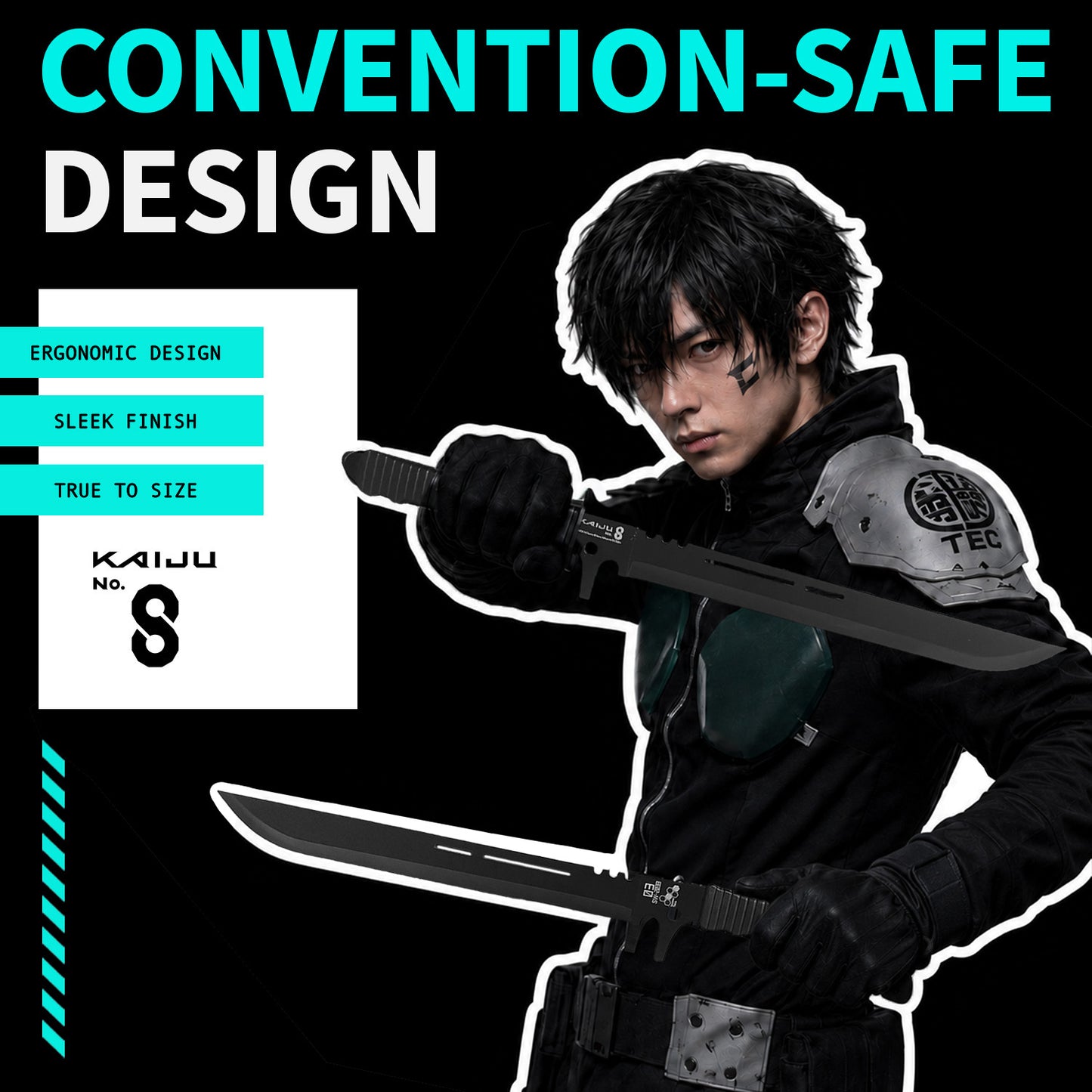 Officially Licensed  Kaiju No. 8 Metal Hoshina's Swords
