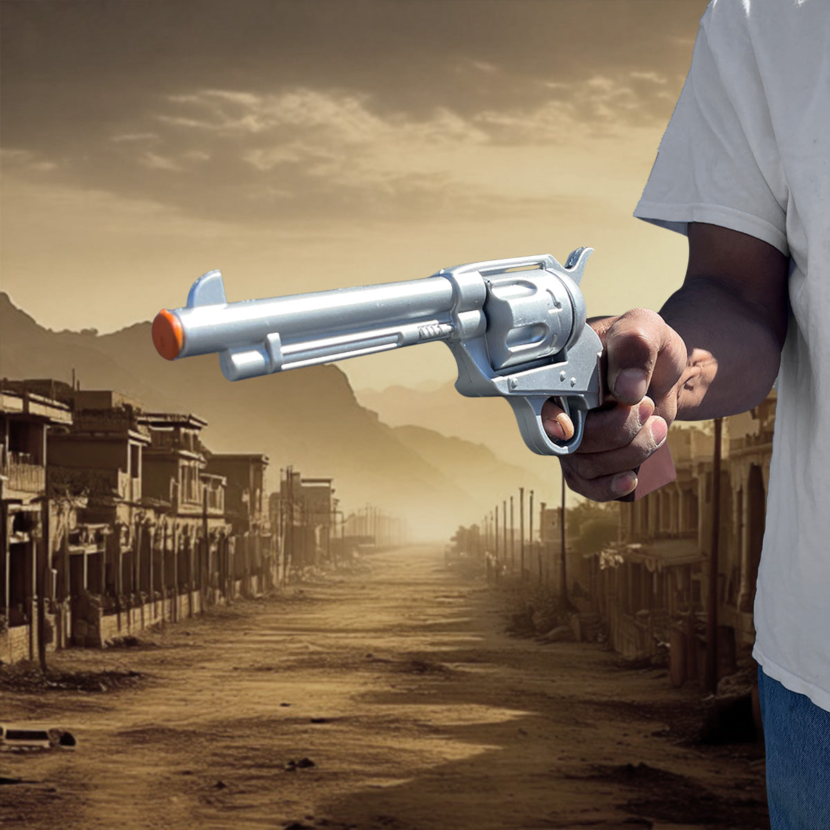 13 1/2" Foam Western Cowboy Single Action Revolver
