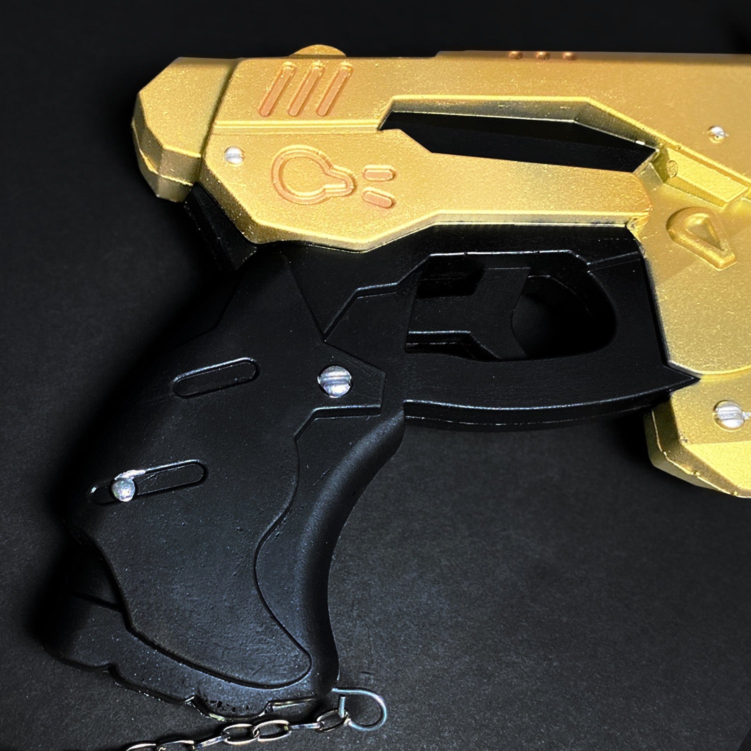 10" Gold foam pistol with Key Chain With Bunnie Ears