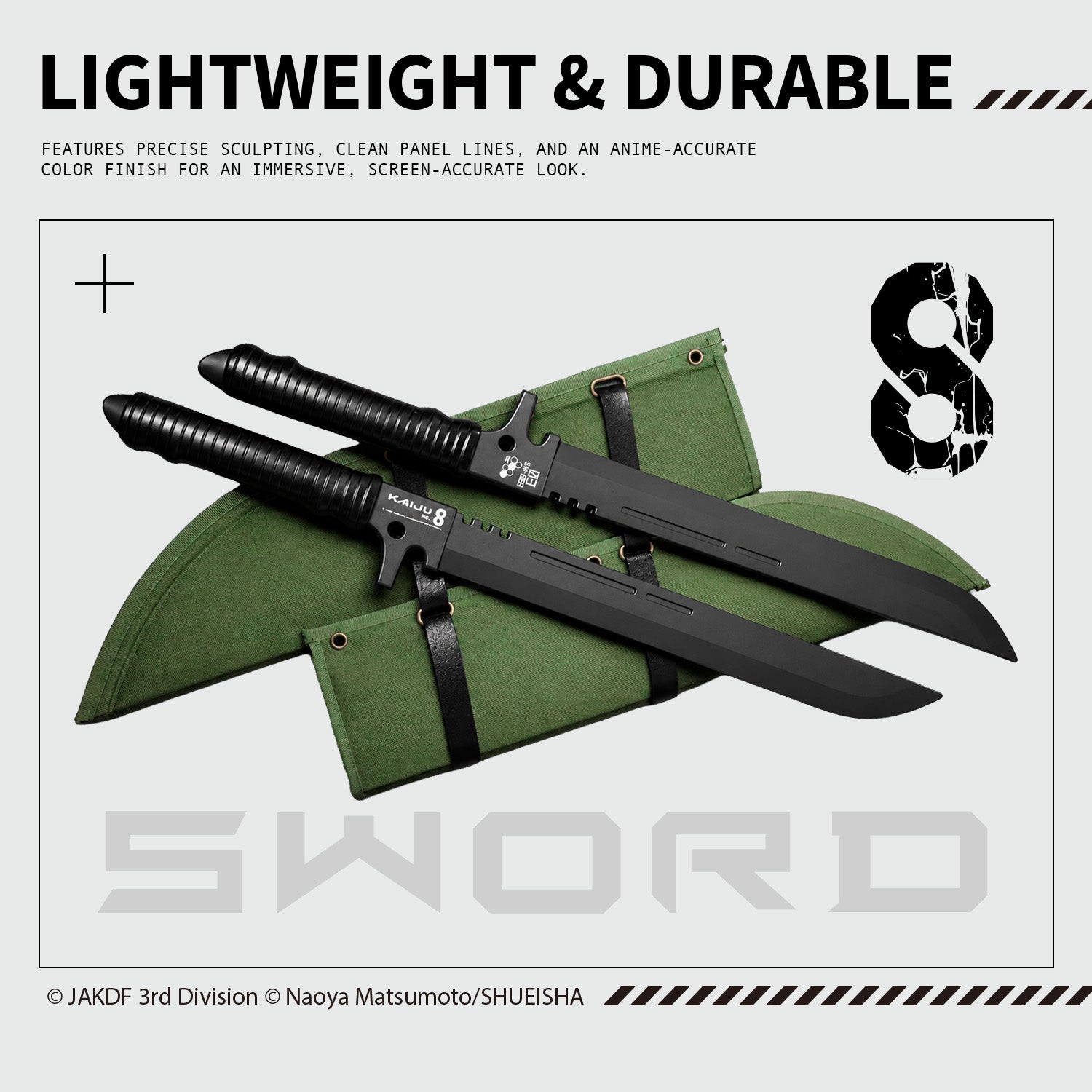 Officially Licensed  Kaiju No. 8 Foam Hoshina's Swords