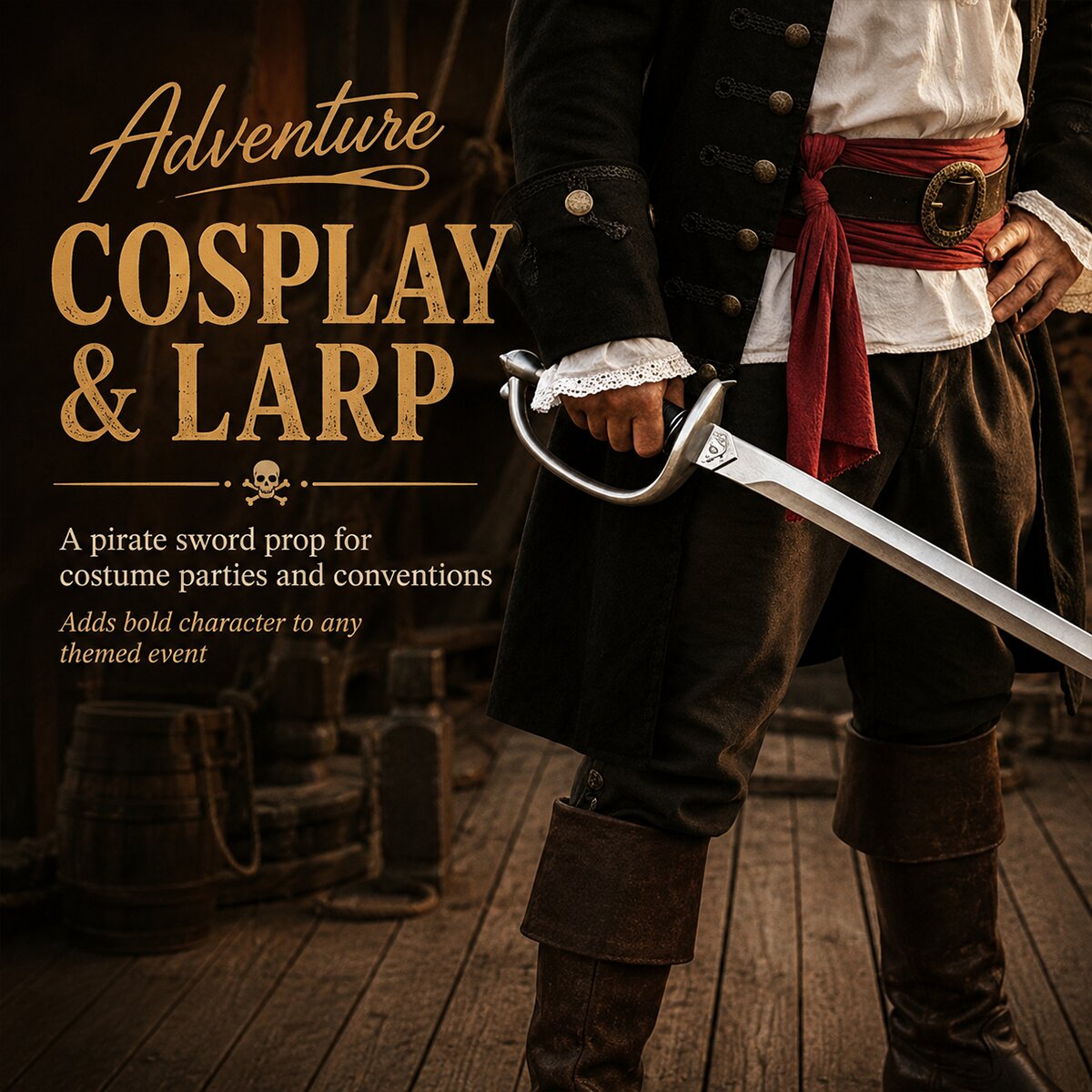30 1/2" Foam Cutlass Pirate Sword