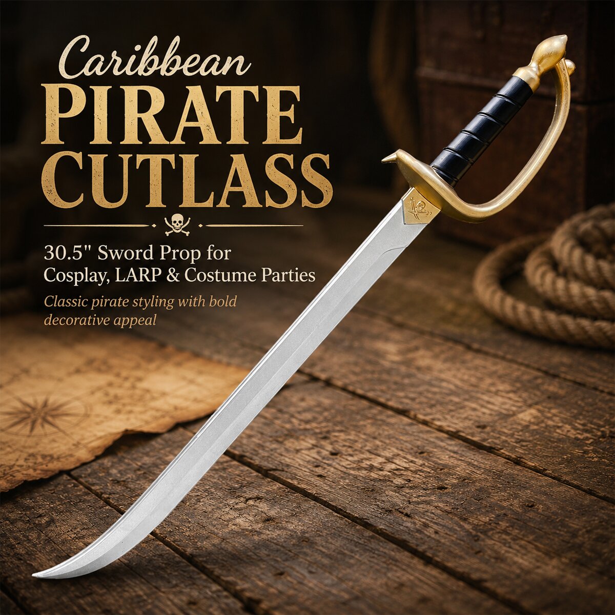 30 1/2" Foam Cutlass Pirate Sword