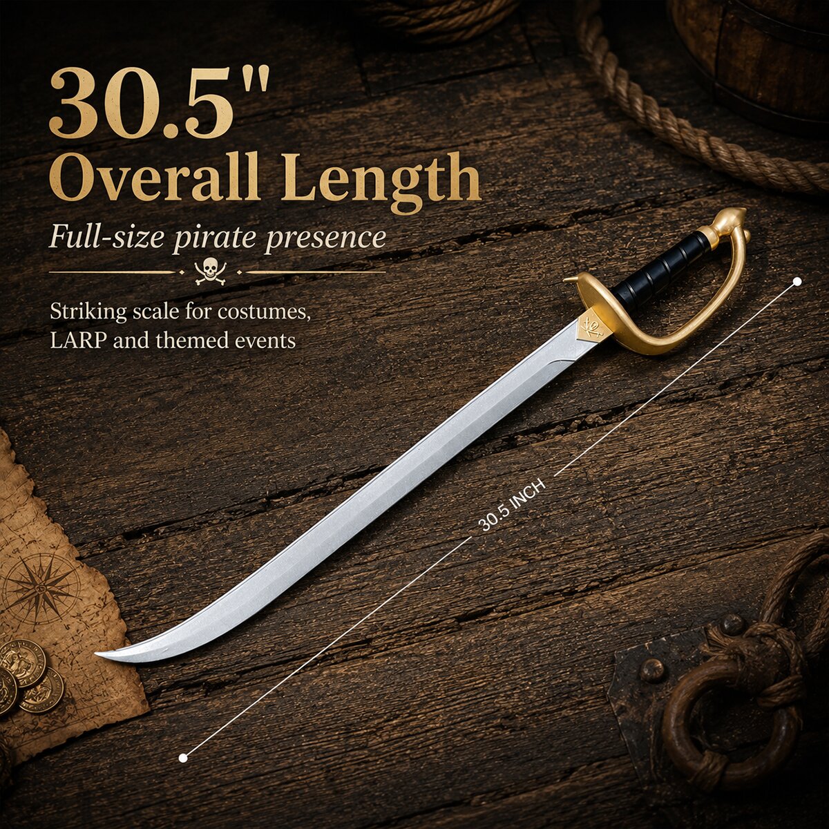 30 1/2" Foam Cutlass Pirate Sword