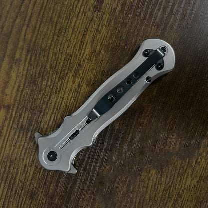 Sigma Ball Bearing Folding Knife -3 3/4" Blade / 4 3/4" Handle / Ball Bearing System / Gray