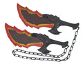 17" Foam Twin Blade w/ 40" Chain