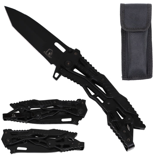 Falcon Black Spring Assisted Pocket Knife