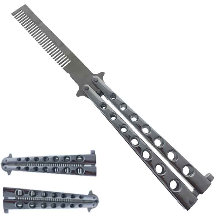 8.75" Black Training Butterfly Comb