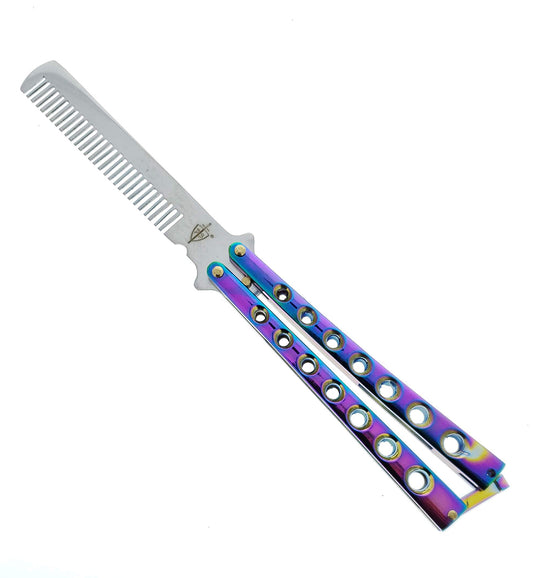 8.75" Rainbow Training Butterfly Comb