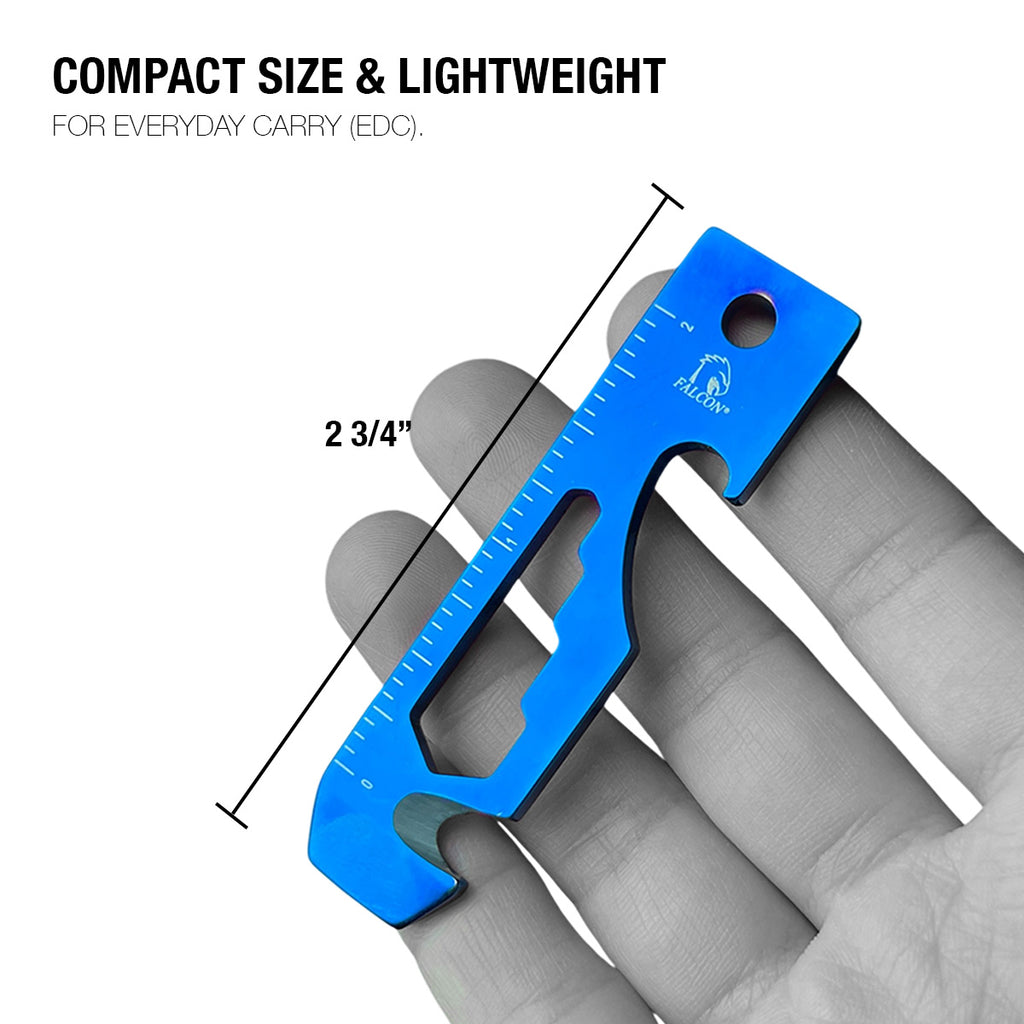 Falcon Blue Multi-Tool - 2.7" 8-in-1 Multi-Tool Keychain