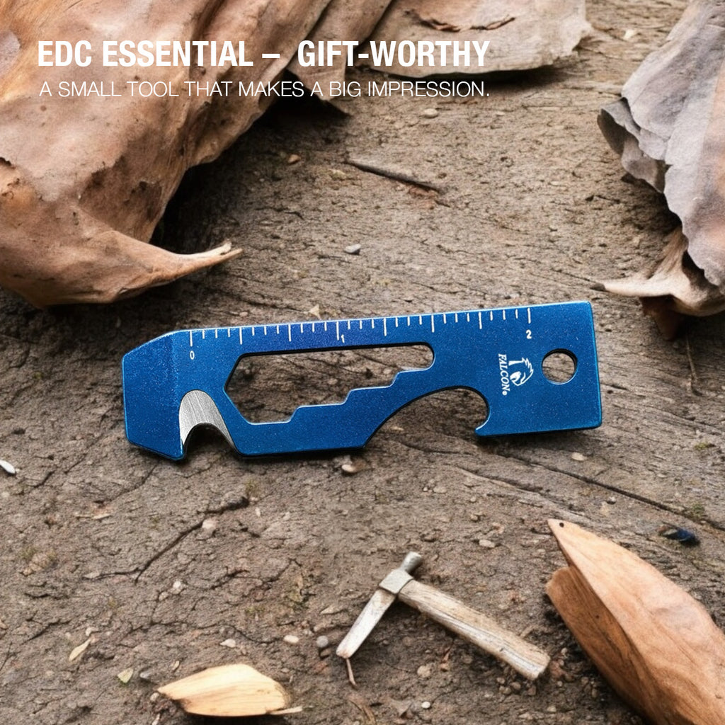 Falcon Blue Multi-Tool - 2.7" 8-in-1 Multi-Tool Keychain