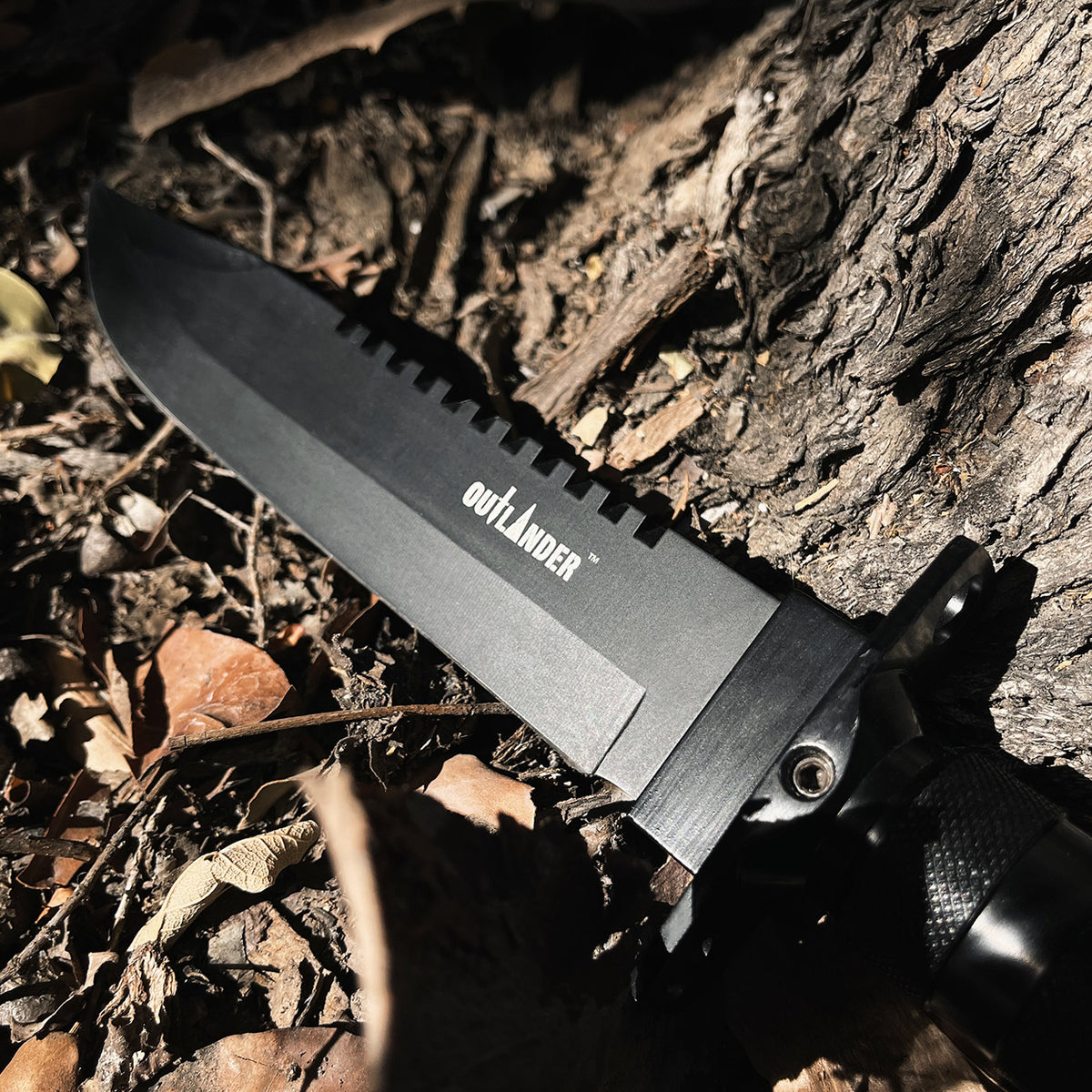 Outlander 9" Black Blade Hunting Knife