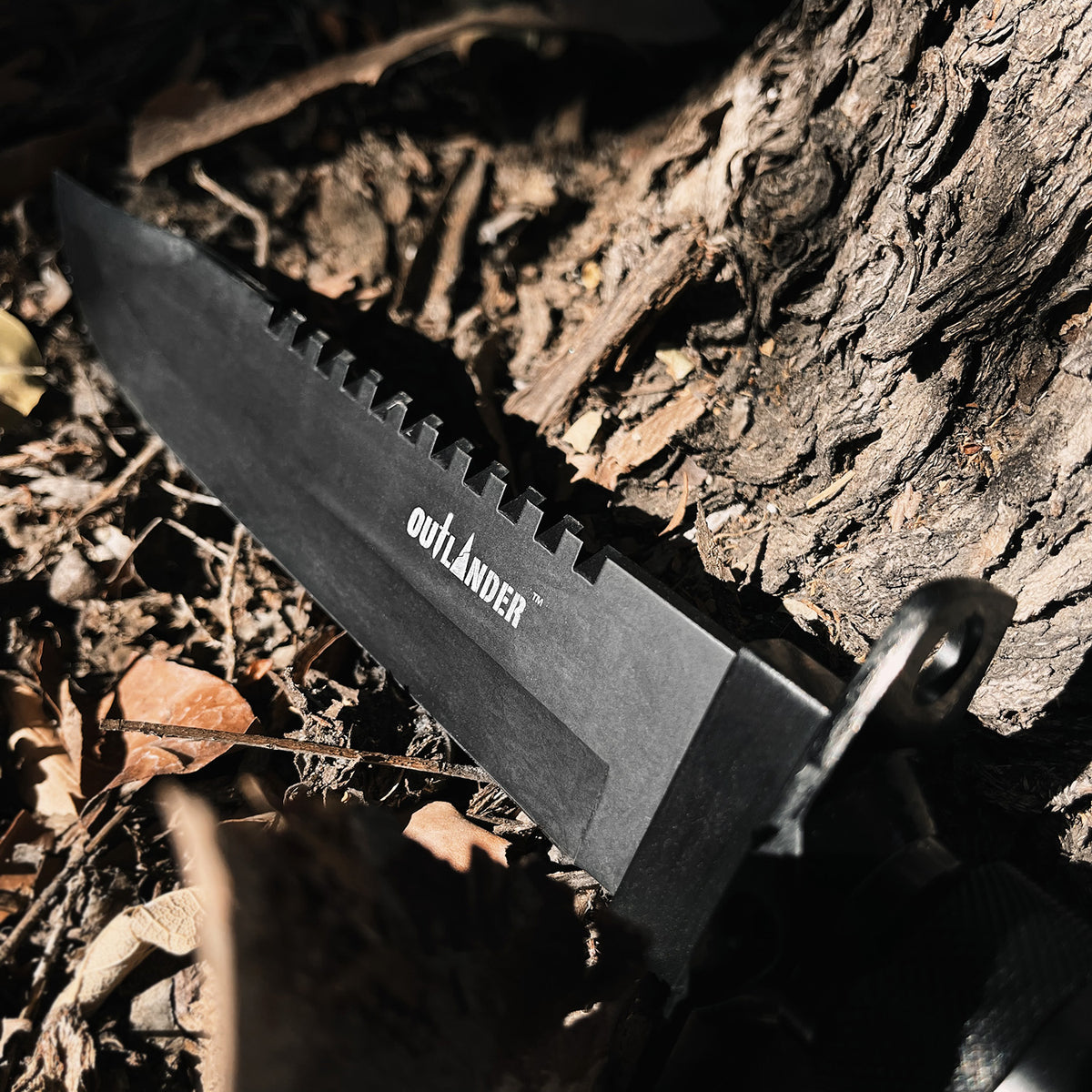 Outlander 9" Black Blade Hunting Knife
