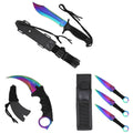 Falcon Hunting Knives 3 Piece Set Rainbow