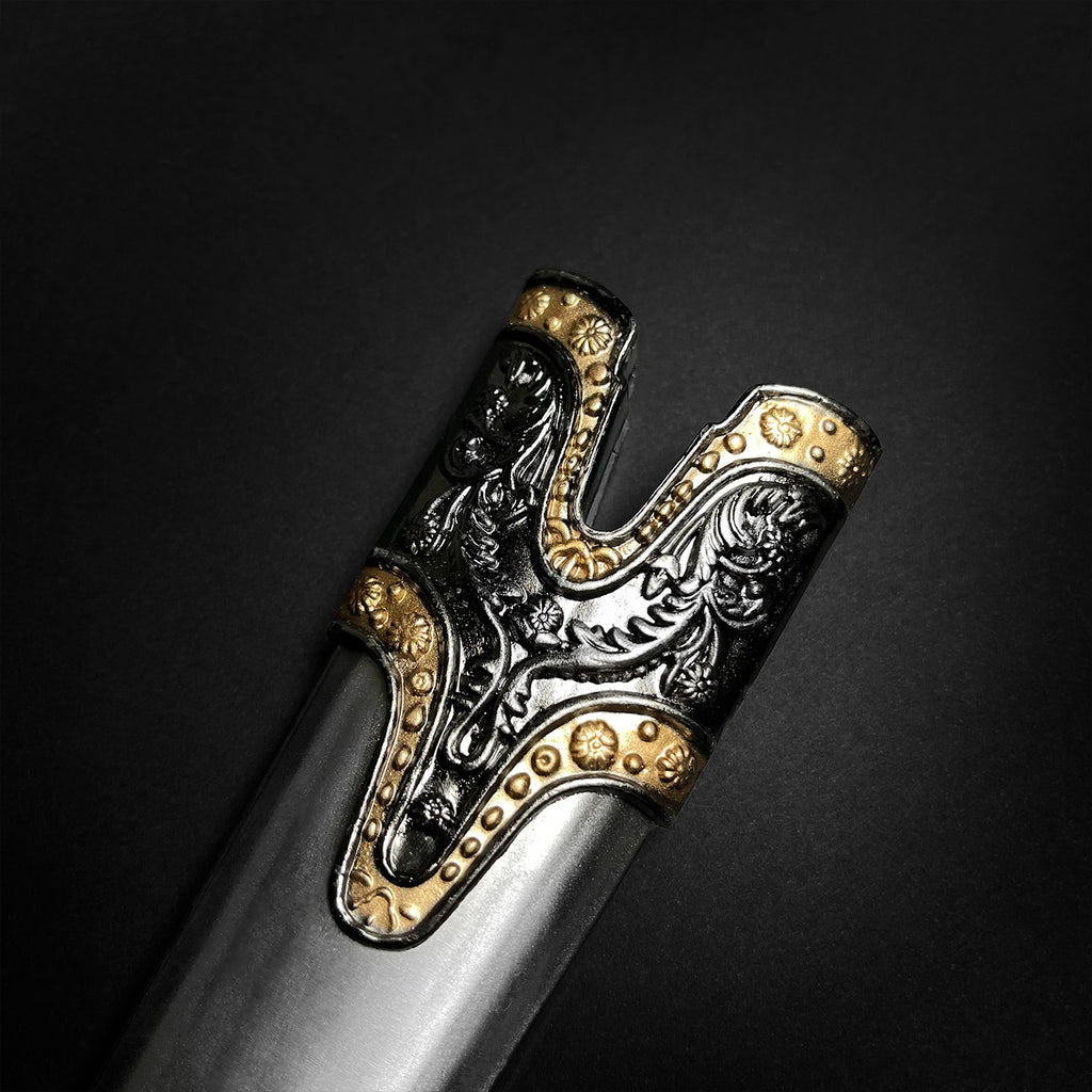 14 1/4" Roman Dagger Blue Crystal