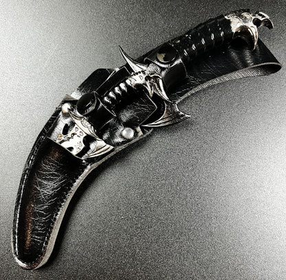 8.25" & 5.25" Set of 2, DBL Mini Dagger w/Leather Sheath