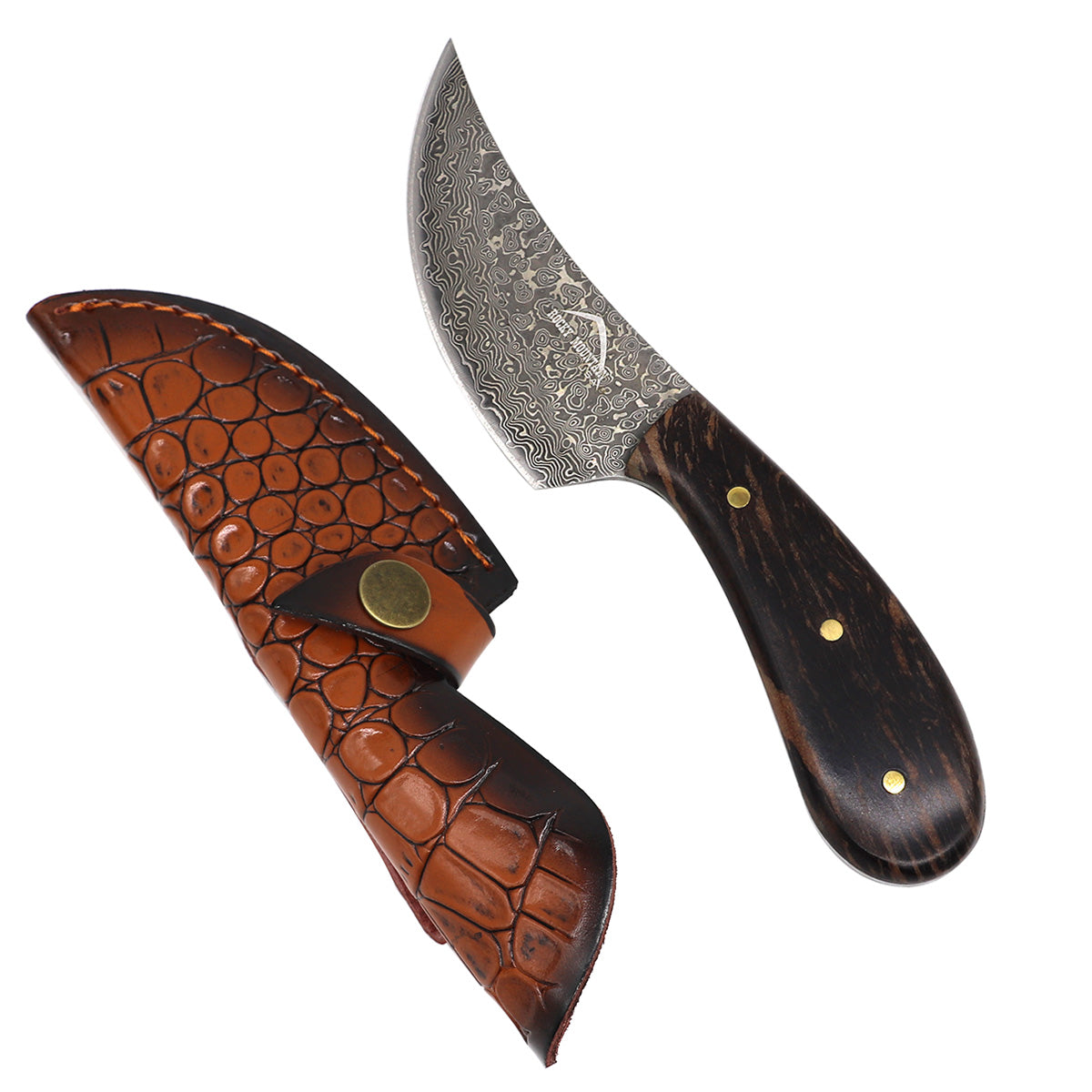 Rocky Mountain Damascus Fixed-Blade Hunting Knife | KCM639WD