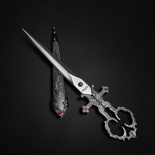 10 1/4" Silver Bodice Scissors Dagger