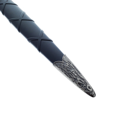 16"  Black Wolf Head Medieval Dagger w/Plastic Scabbard