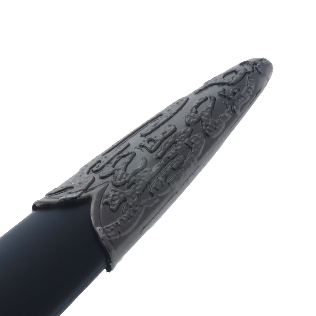 16"  Black Wolf Head Medieval Dagger w/Plastic Scabbard