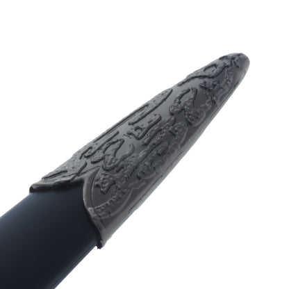 16"  Black Wolf Head Medieval Dagger w/Plastic Scabbard