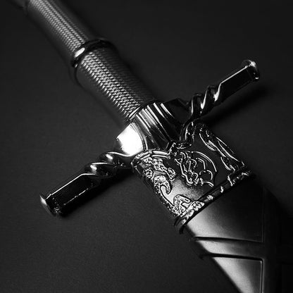 15 3/4" Black medieval dagger w/Black Plastic Scabbard