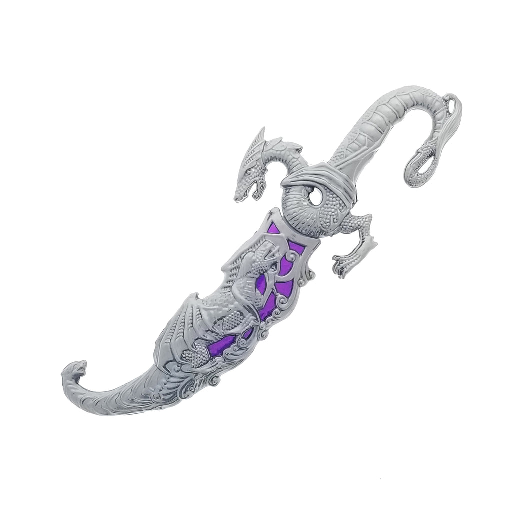 15" Blade Fantasy Dragon Dagger Purple Fitting