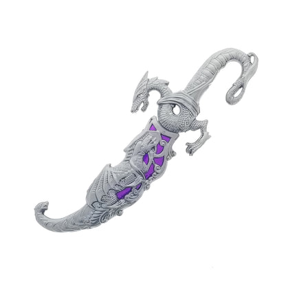 15" Blade Fantasy Dragon Dagger Purple Fitting