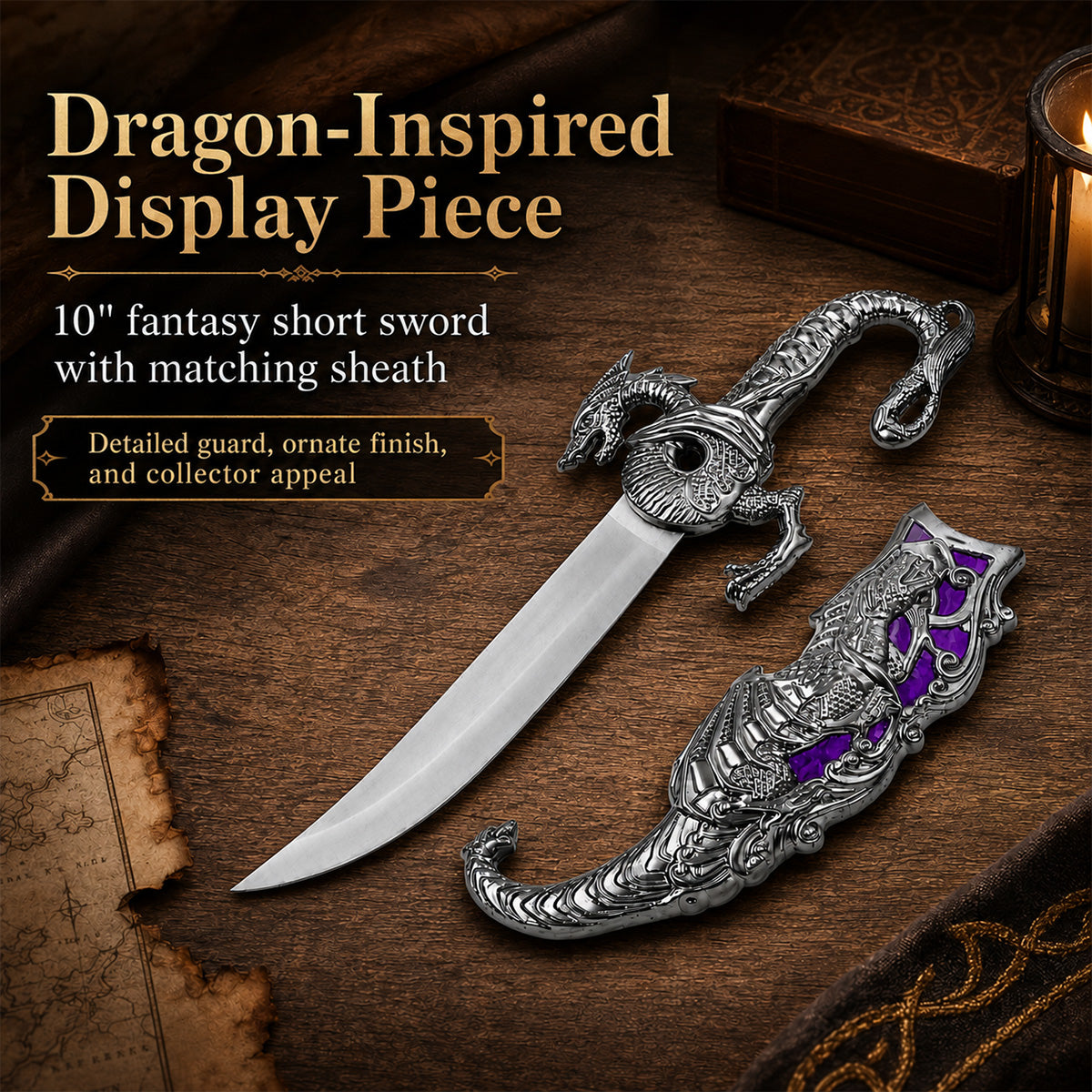 10" Fantasy Dragon Dagger with gift box