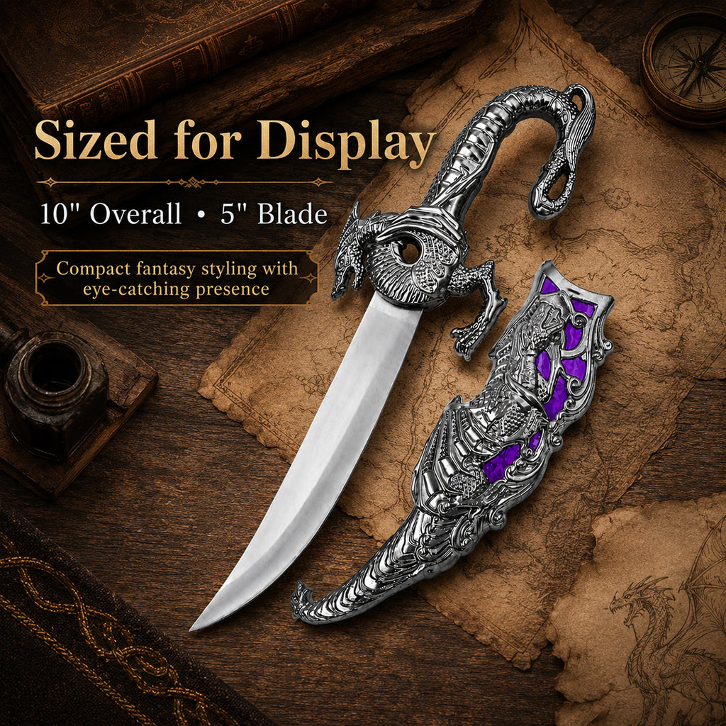 10" Fantasy Dragon Dagger with gift box