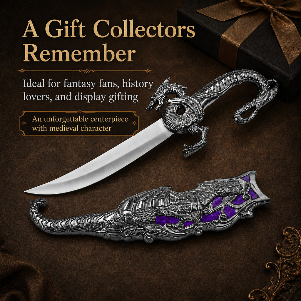 10" Fantasy Dragon Dagger with gift box