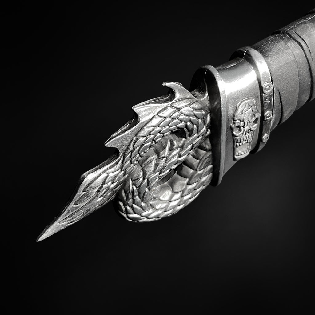 14" Stainless Steel Fire Dragon Axe with stand