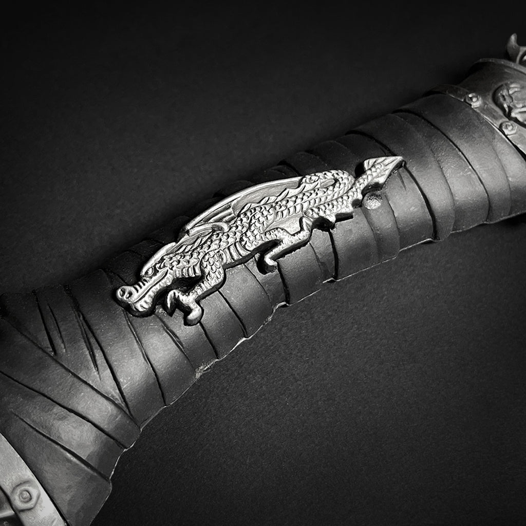 14" Stainless Steel Fire Dragon Axe with stand