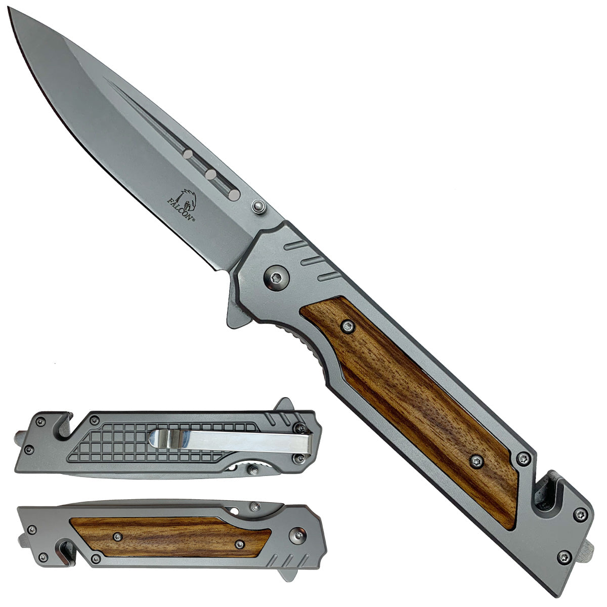 " Black Blade/ Bicolor alumina Handle / Assisted Knife