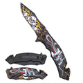 8-Inch Snake & Skull Spring-Assisted Knife – KS1071WT-1