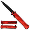 Falcon Red Spring Assisted Stiletto Knife