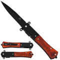 Falcon Wooden Handle Spring Assisted Pocket Knife
